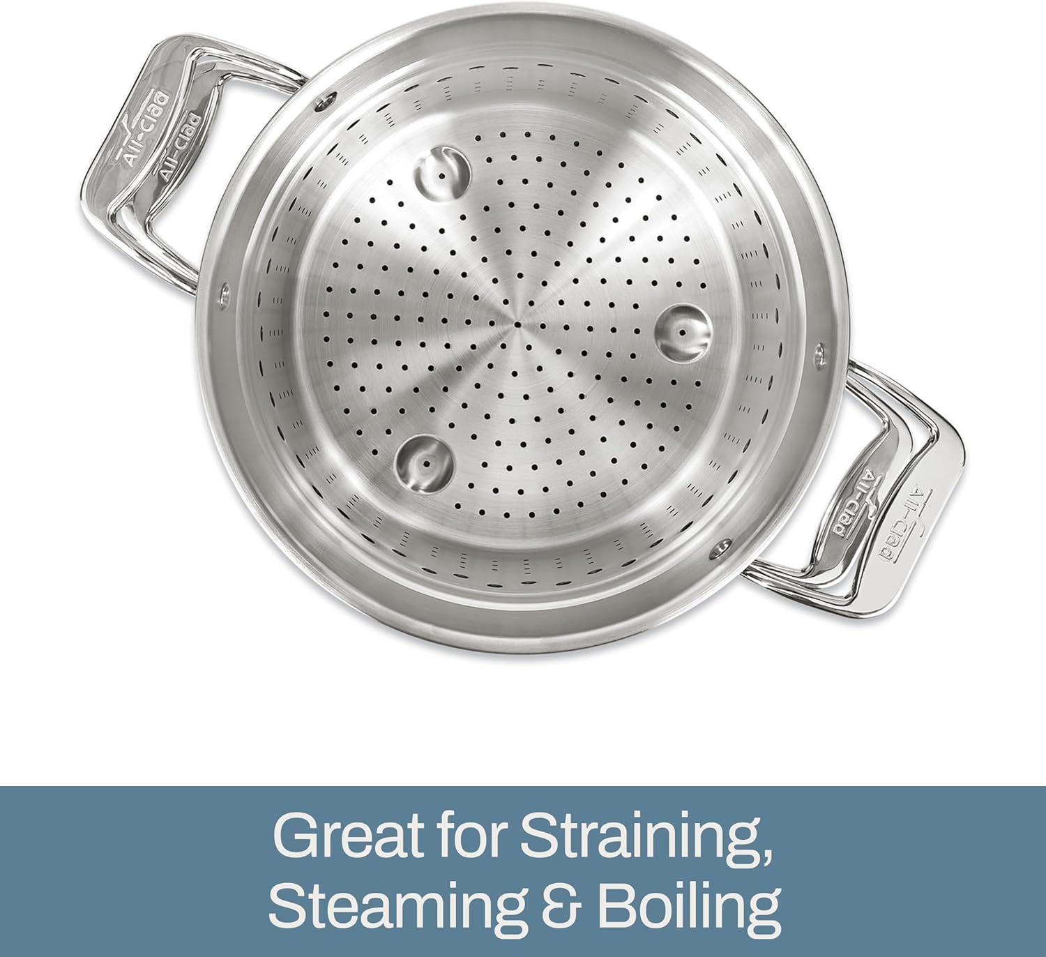 All-Clad Stockpot 12 qt Stainless Steel Multipot With Insert & Lid, Stainless Steel Pot, Induction, Oven Broiler Safe 600F Skillet, Professional Cookware, Silver
