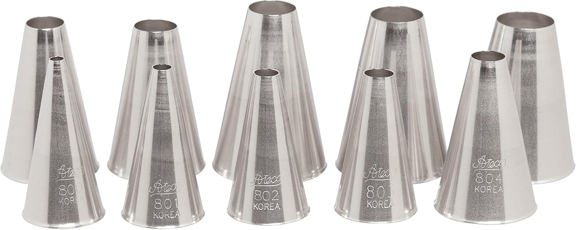 Ateco 810 10 Piece Plain Tube Set Sizes 0 to 9
