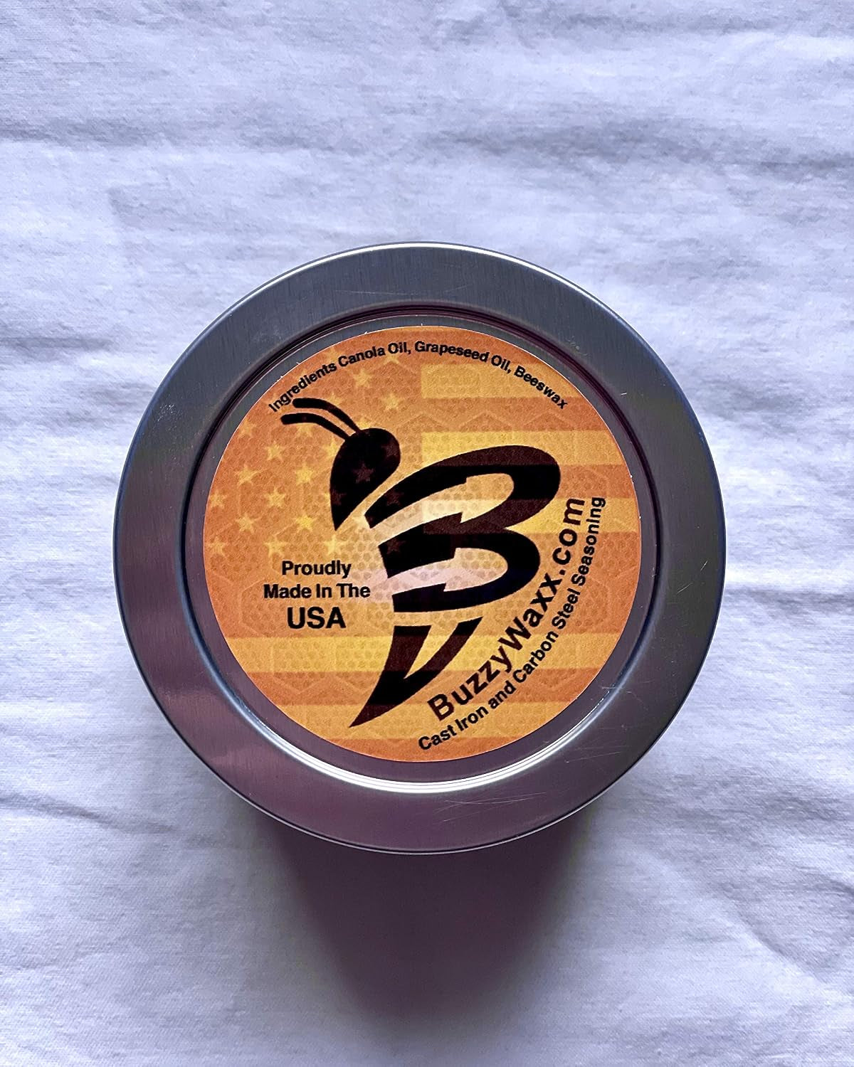 BuzzyWaxx Original Blend Cast Iron Seasoning Wax Mega Can 8 oz