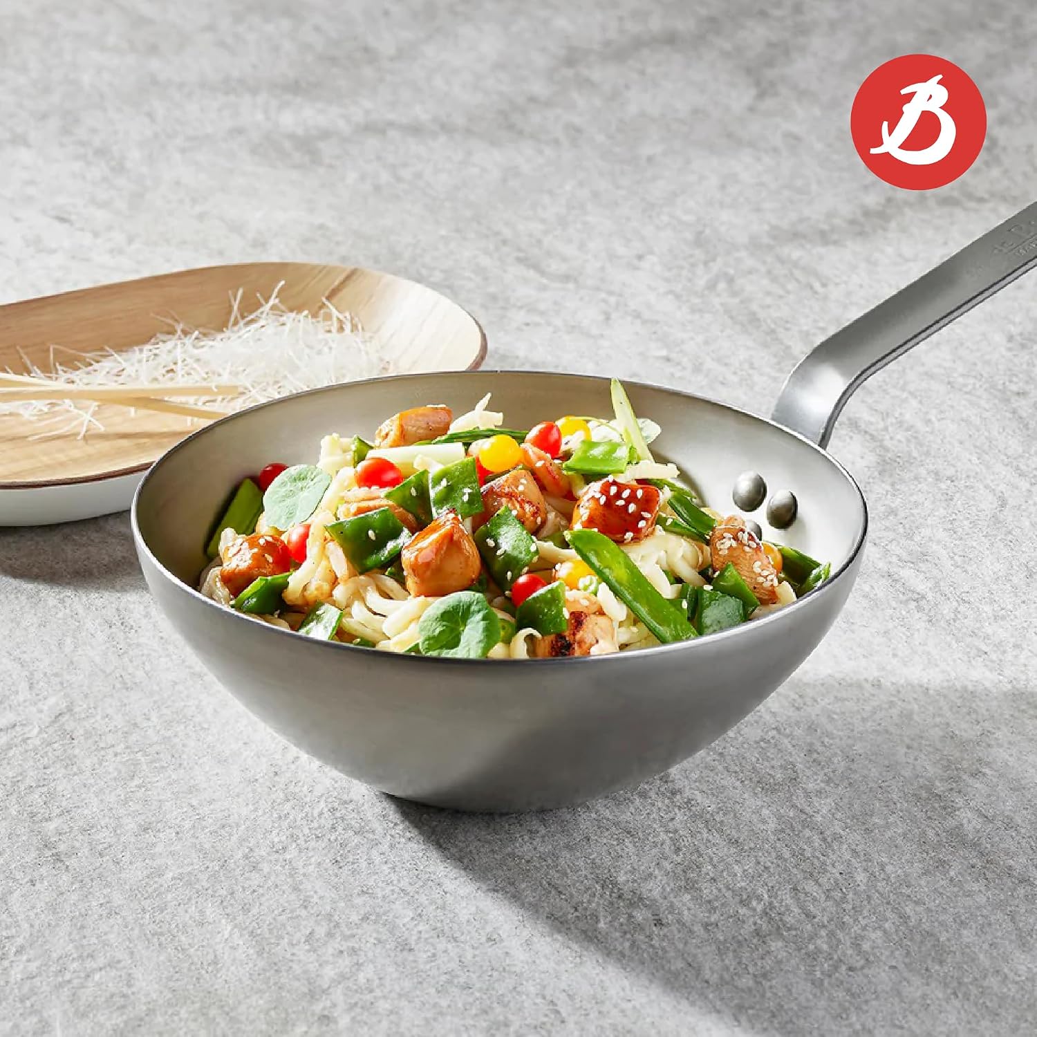 de Buyer Carbon Steel Wok 5618.28