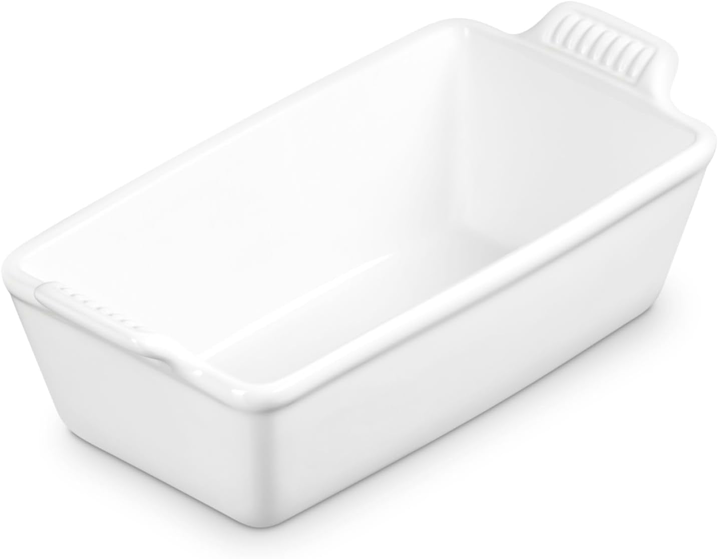Le Creuset Stoneware Heritage Loaf Pan, 9" x 5" x 3" (1.5 qt.), White