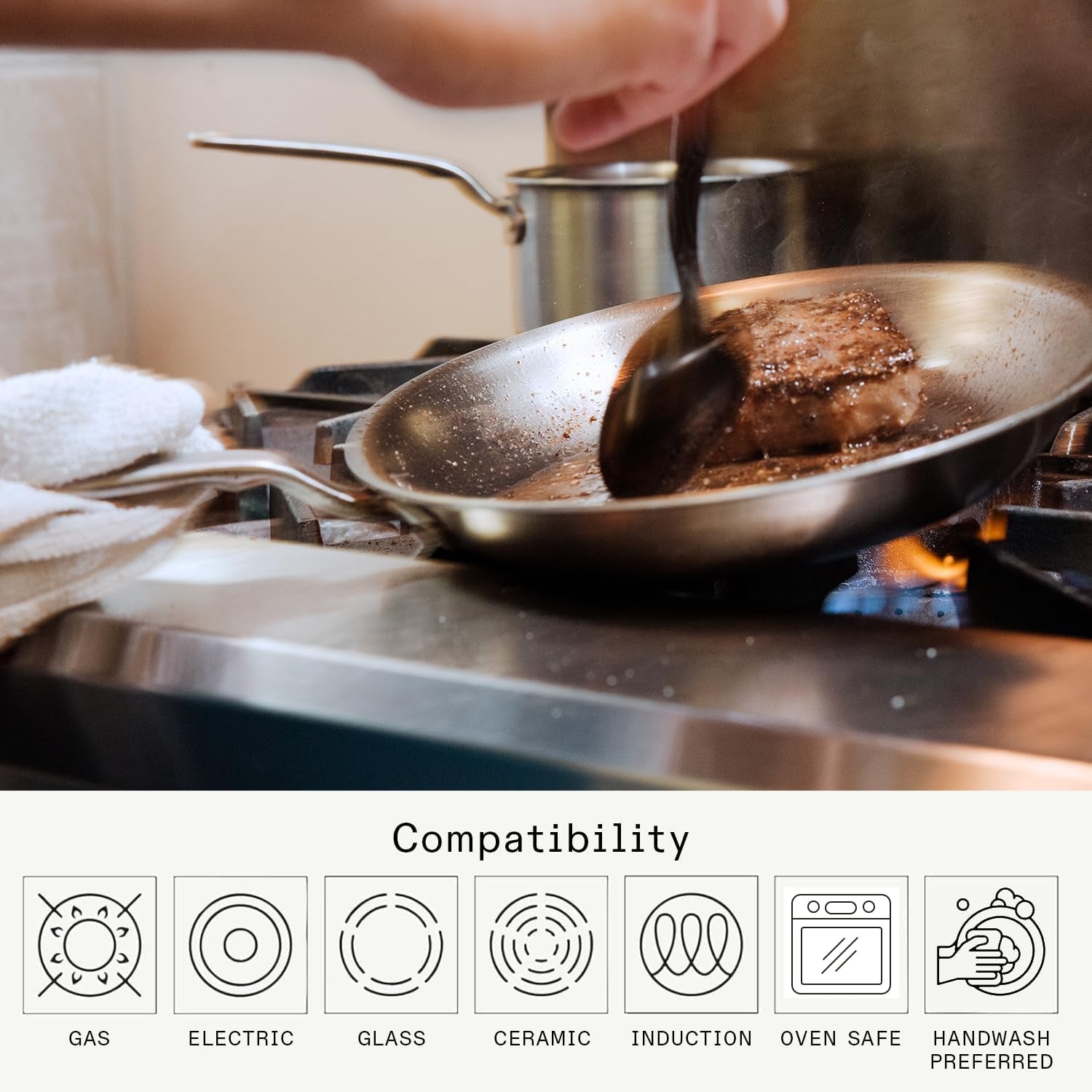 Made In 12-Inch Stainless Clad Fry Pan