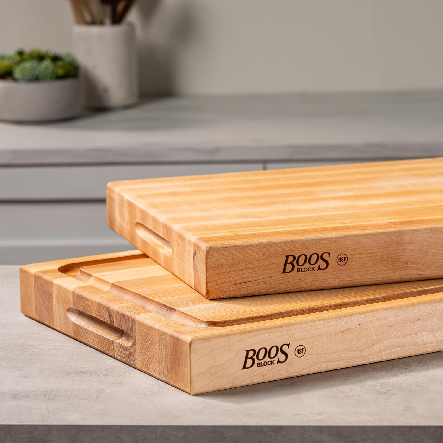 Large Reversible Maple Butcher Block Cutting Board