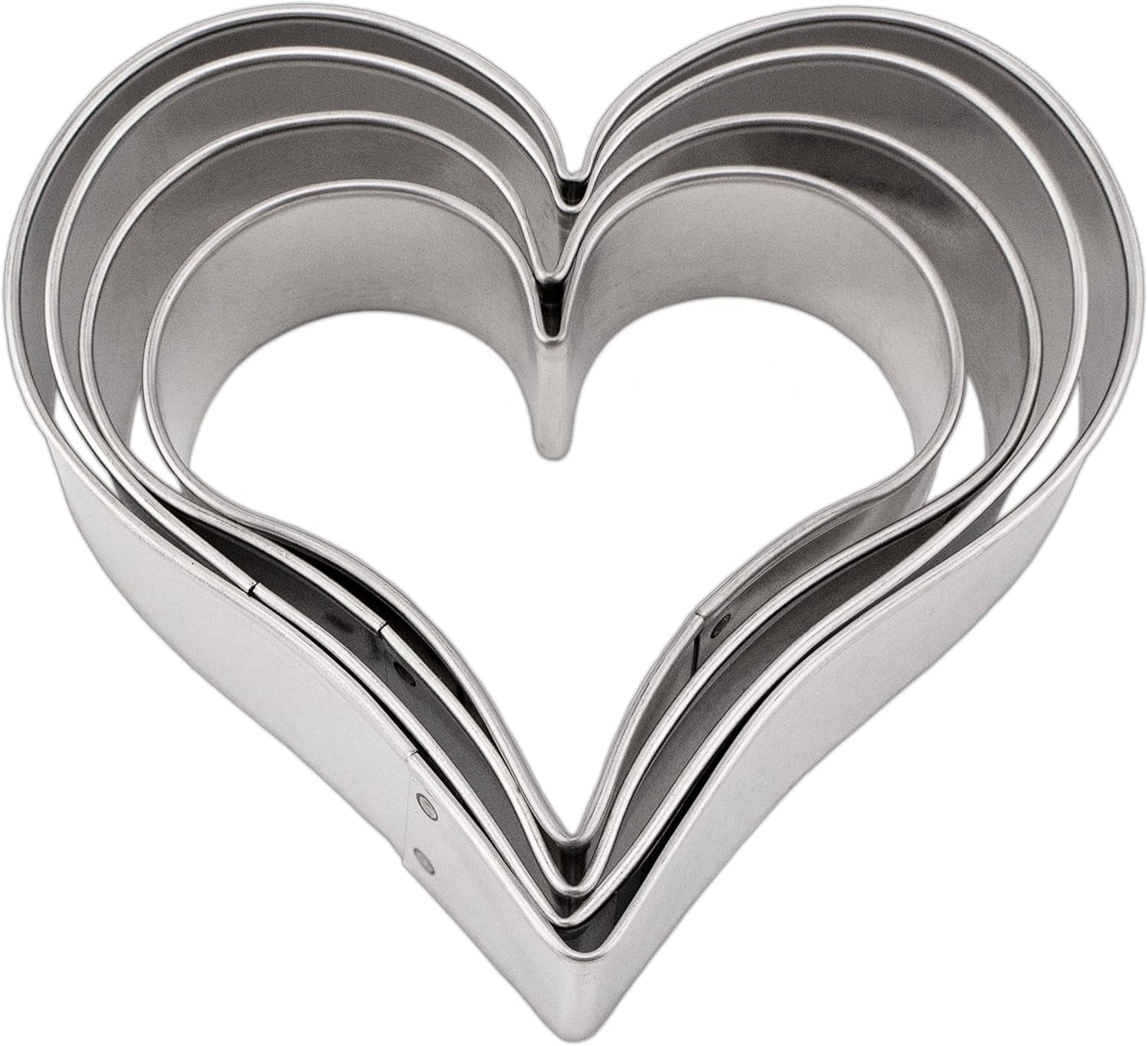 Ann Clark Heart Cookie Cutters 4-Pc Set (2-3/4\", 3-1/4\", 3-3/4\", 4\
