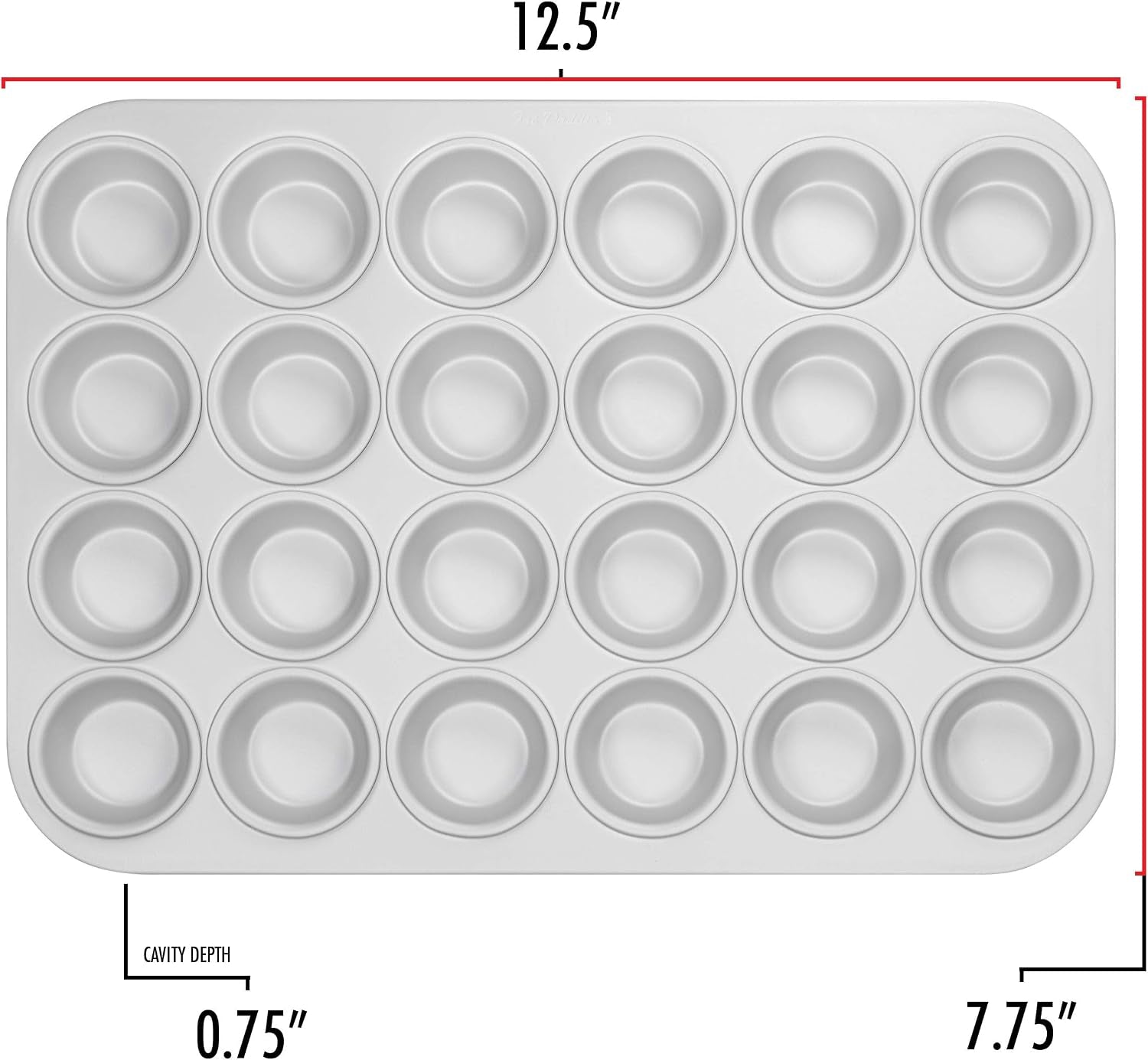 Fat Daddio's Anodized Aluminum Mini Muffin Pan, 11.2 x 15.8 Inch