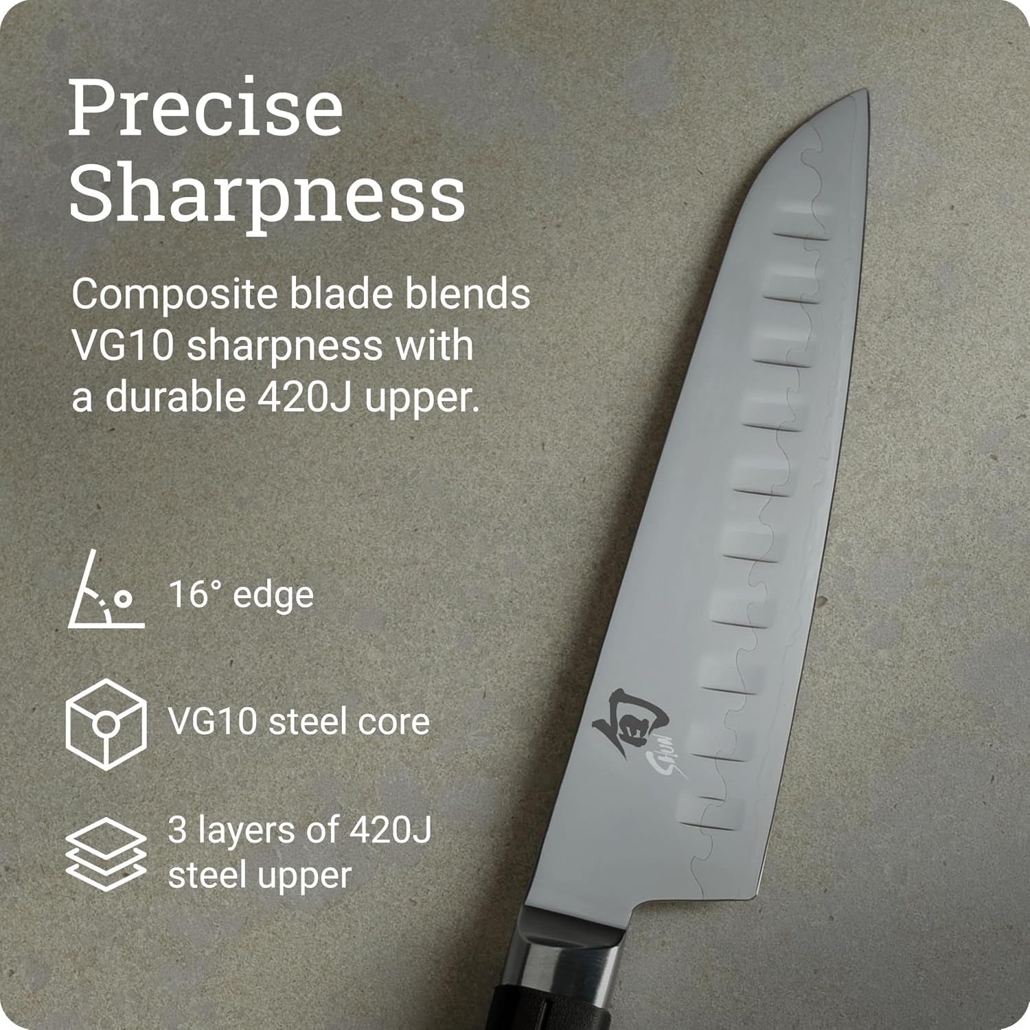 Shun Sora 7" Hollow Ground Santoku Knife