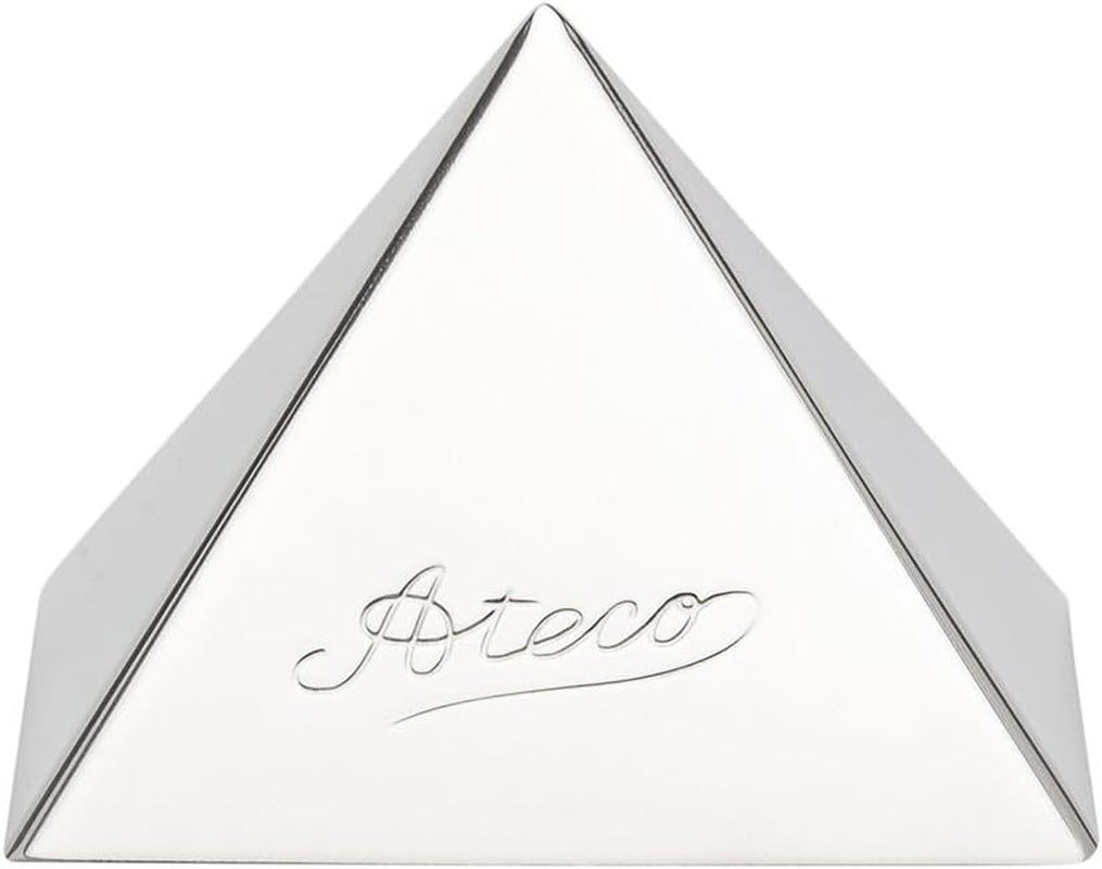Ateco 4936 Stainless Steel Medium Pyramid Mold, Set of 2, 3.5 by 2.5-I