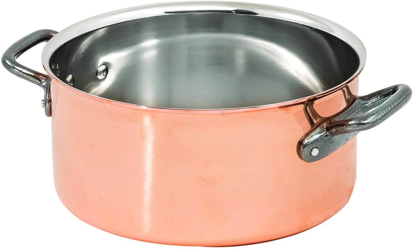 Bourgeat Copper Casserole Pot 9.5", 5.4 Qt