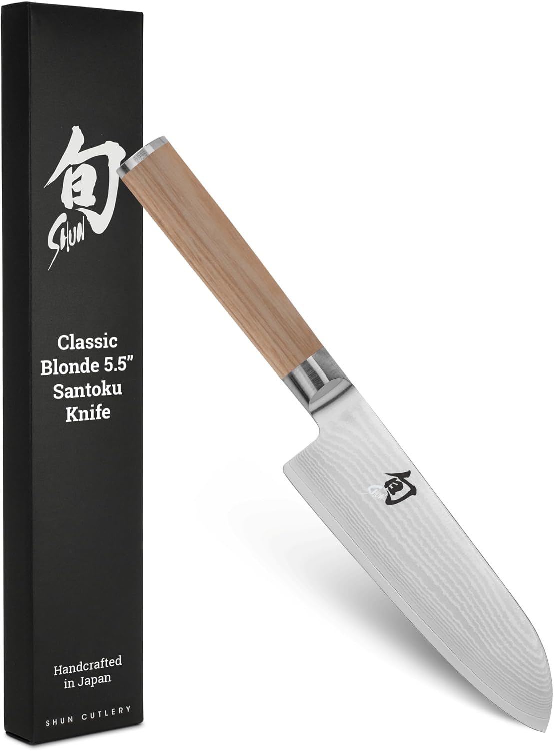 Shun Classic 7" Santoku Knife | Handcrafted Japanese All Purpose Knife, VG-MAX Core with Damascus Stainless Steel Cladding, Pakkawood Handle