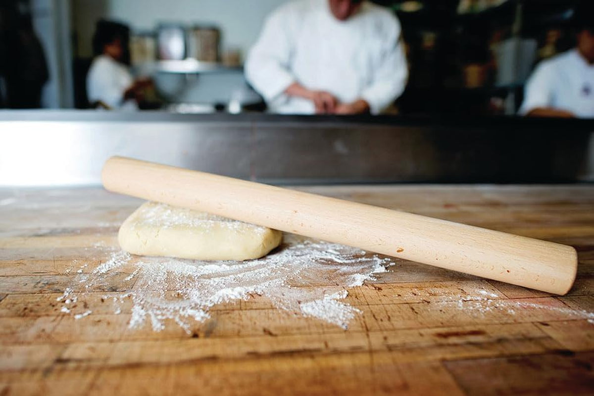 Matfer Bourgeat Beechwood Rolling Pin, 19.63"L x 1.88"W