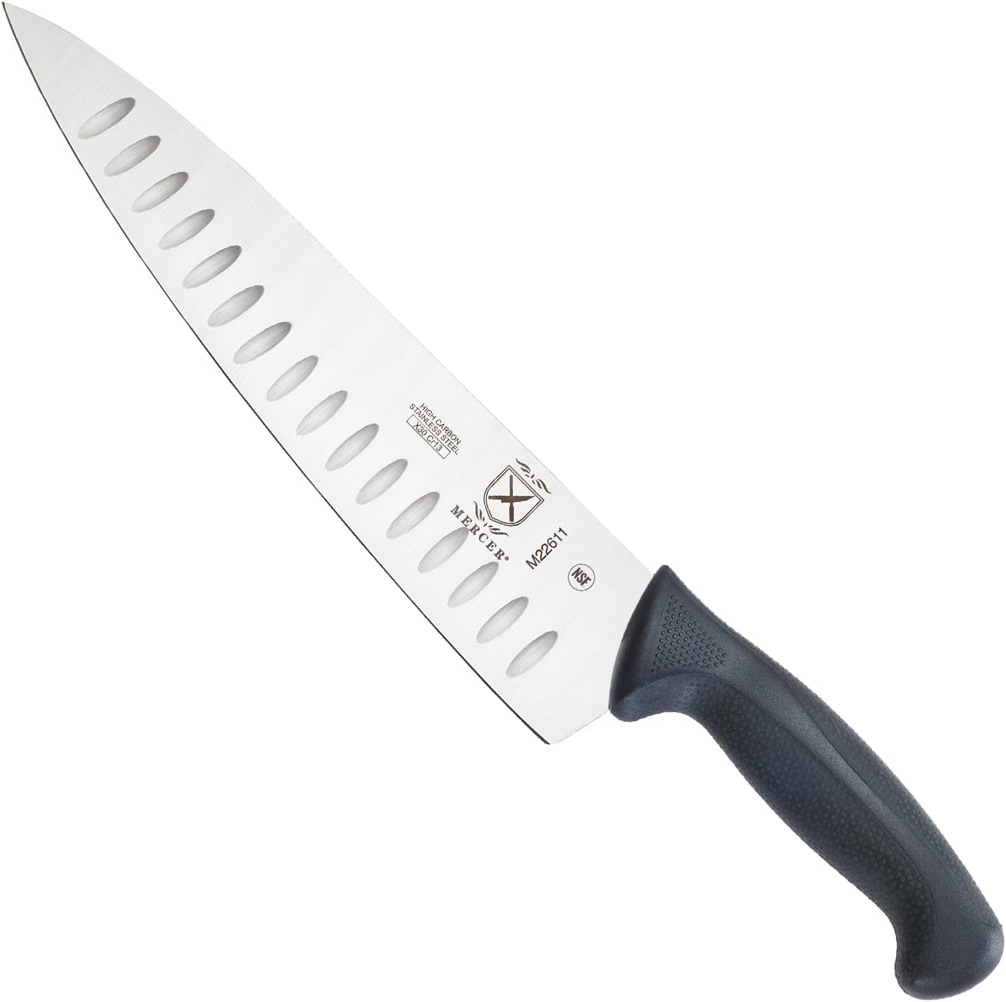 Mercer Culinary M22611 Millennia Black Handle, 10-Inch Granton Edge