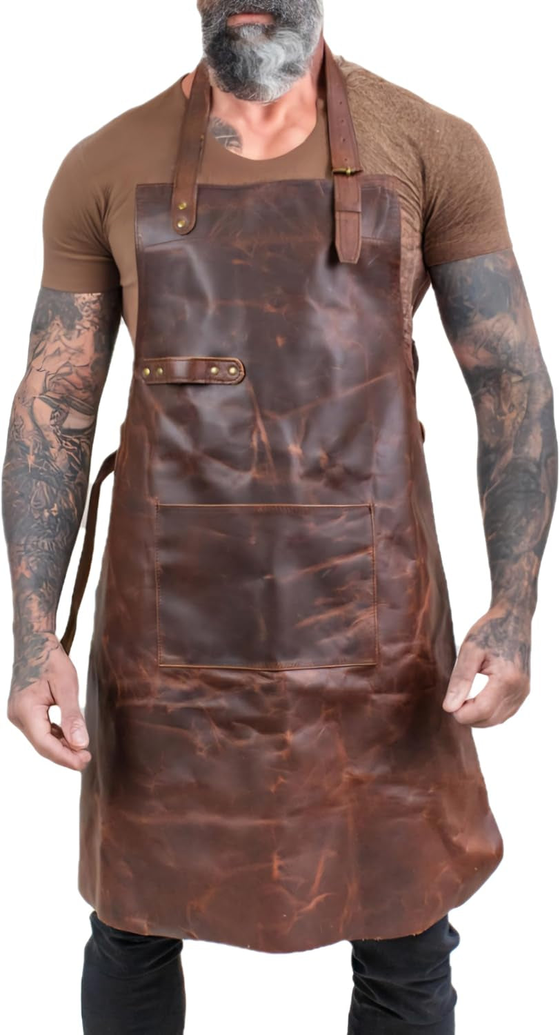 Full Grain Leather Chef Apron