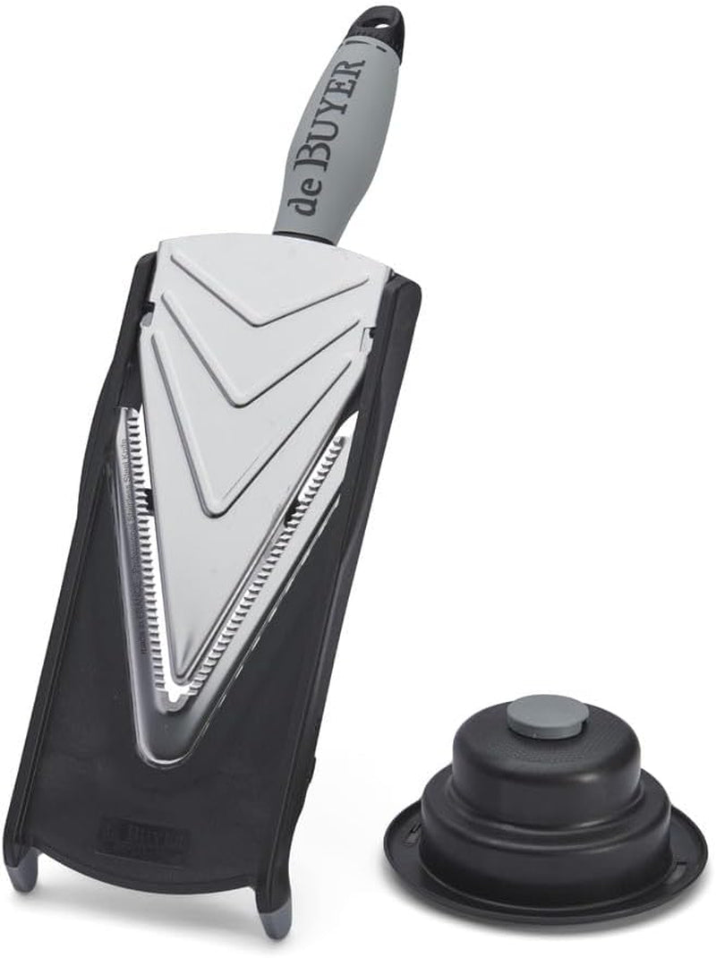 DeBuyer Konra Axis Mandoline Stainless Steel Food Fruit Veg Slicer in Black