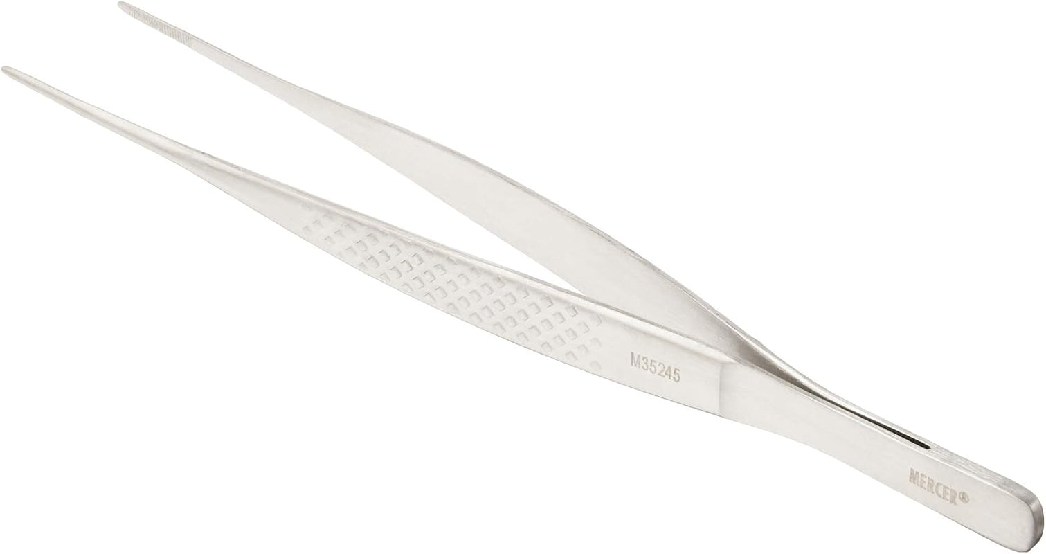 Mercer Culinary 18-8 Stainless Steel Precision Plus Chef Plating Tong,