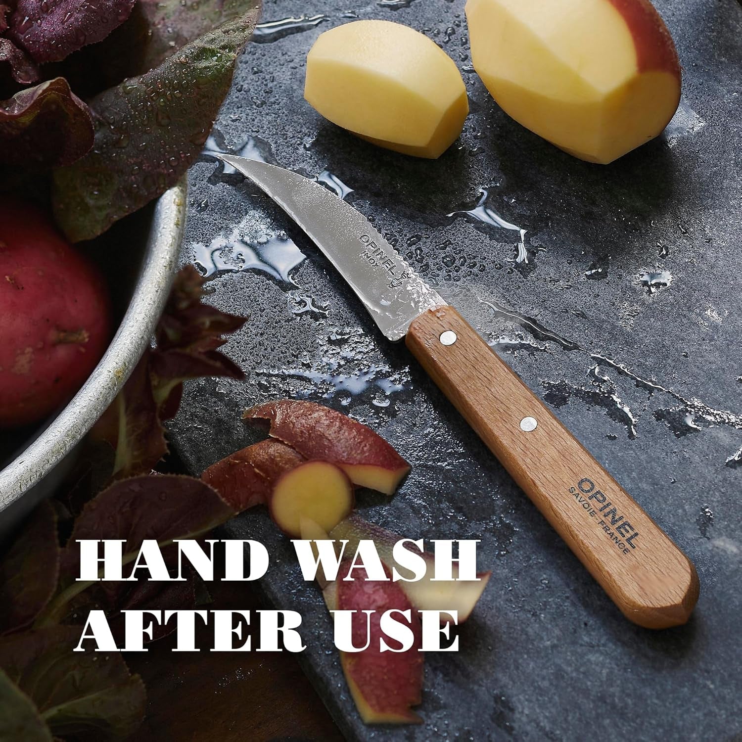 OPINEL Essential No.114 Vegetable Knife, Hornbeam Wood Handles, Made i