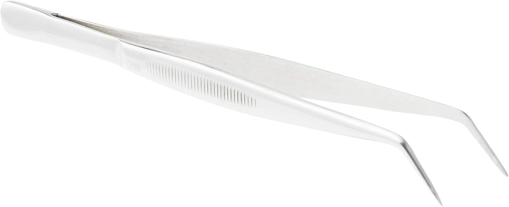 Mercer Culinary 18-8 Stainless Steel Chef Plating Tongs, Curved Fine T