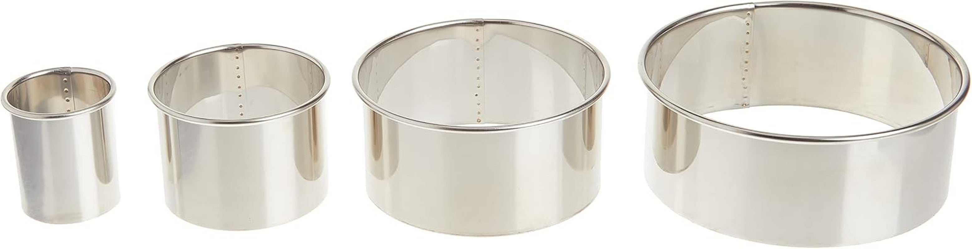 Ateco 4 Piece Stainless Steel Plain Edge Round Cutters Set