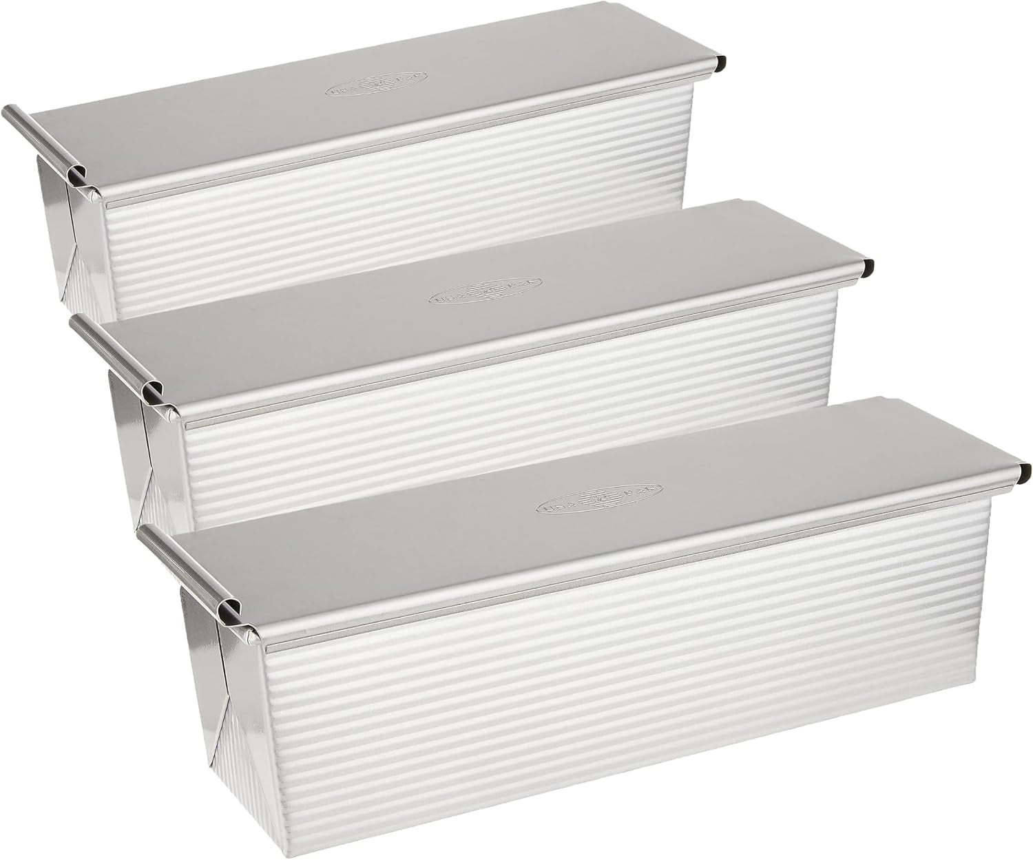 USA Pan Bakeware Pullman Loaf Pan With Cover, 9 x 4 inch, Nonstick & Q
