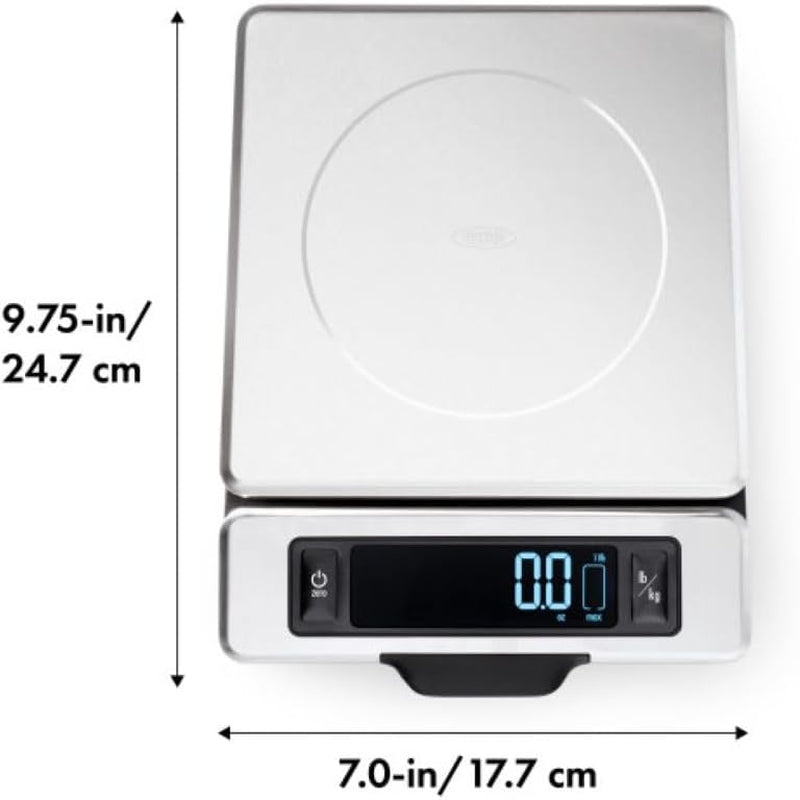 OXO Good Grips 11 lb Stainless Steel Kitchen Scale with Pull Out Display