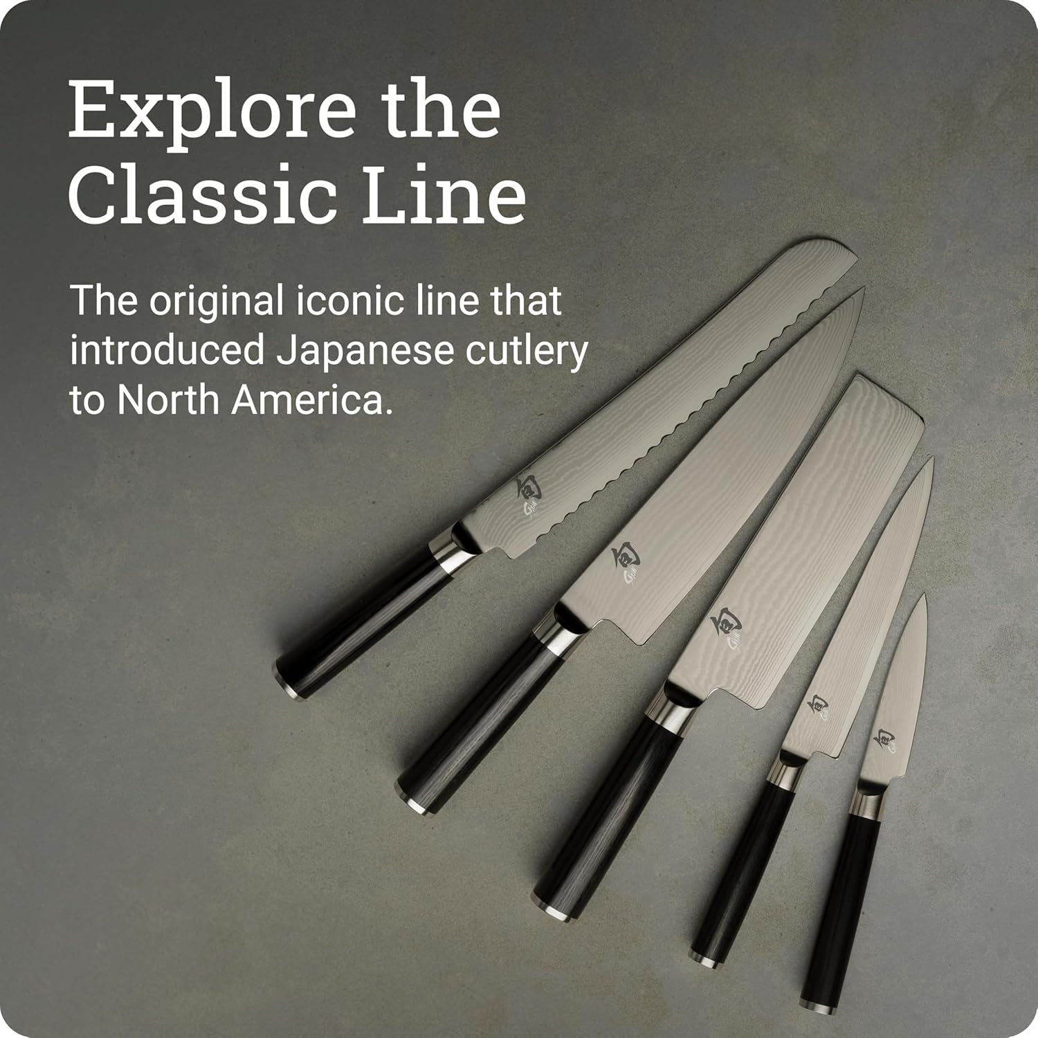 Shun Classic 7" Santoku Knife | Handcrafted Japanese All Purpose Knife, VG-MAX Core with Damascus Stainless Steel Cladding, Pakkawood Handle