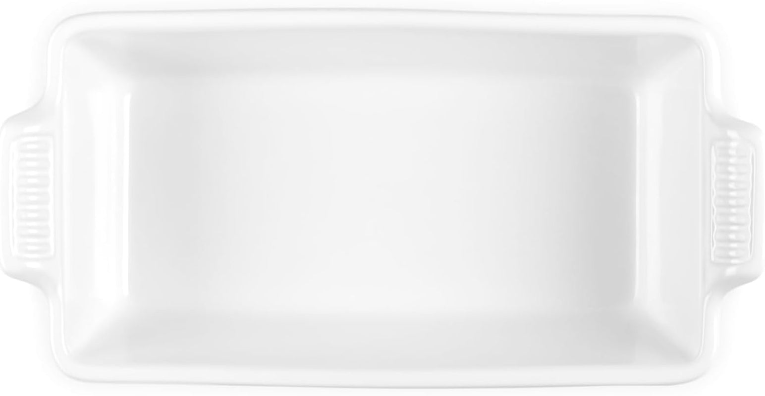 Le Creuset Stoneware Heritage Loaf Pan, 9" x 5" x 3" (1.5 qt.), White