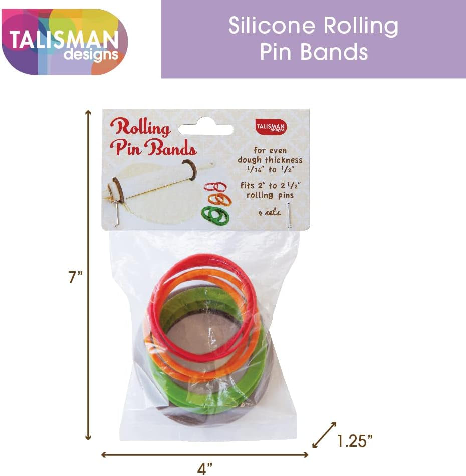 Silicone Rolling Pin Bands 8 Piece Set