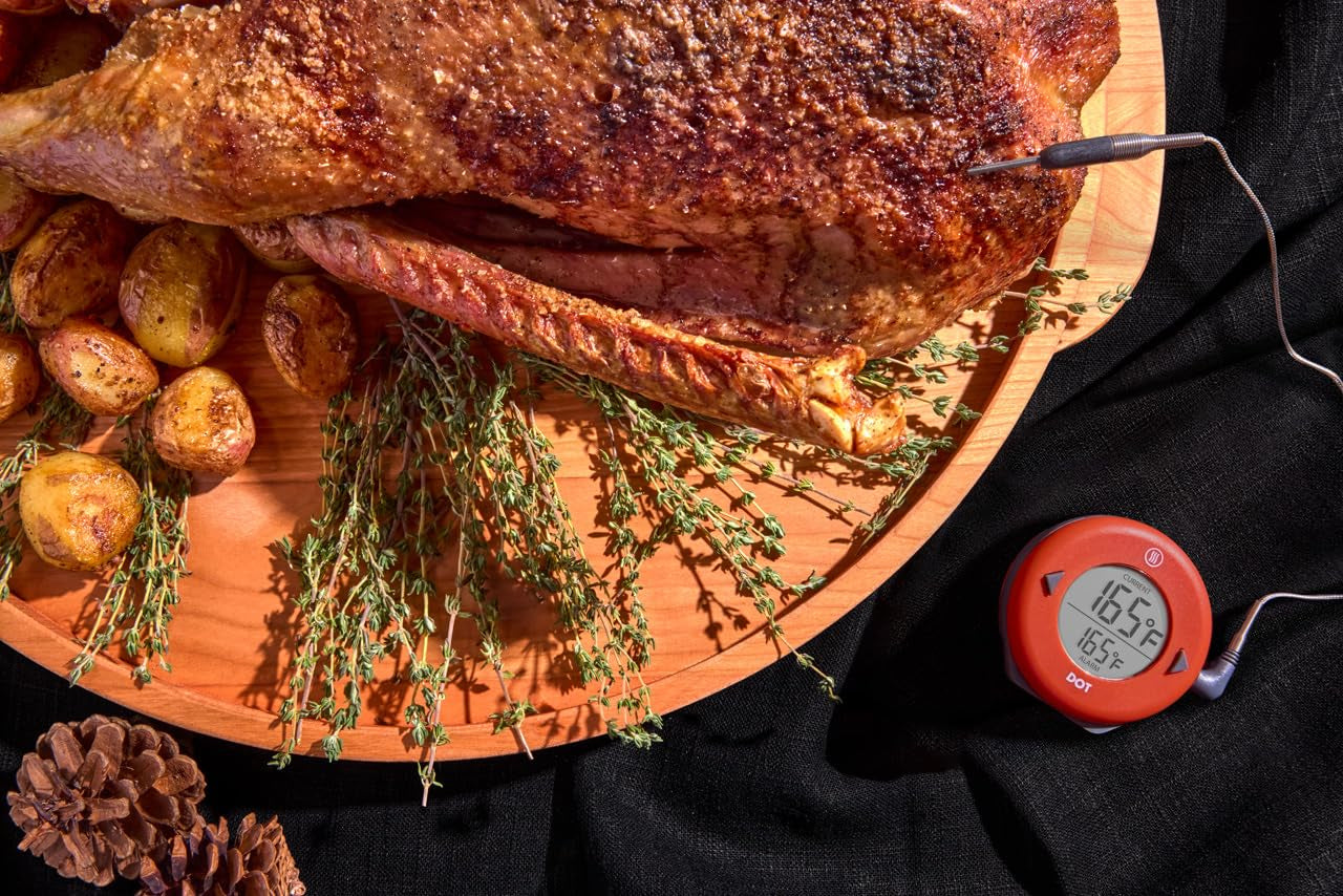 ThermoWorks DOT Digital Alarm Thermometer, Cayenne Pepper Red