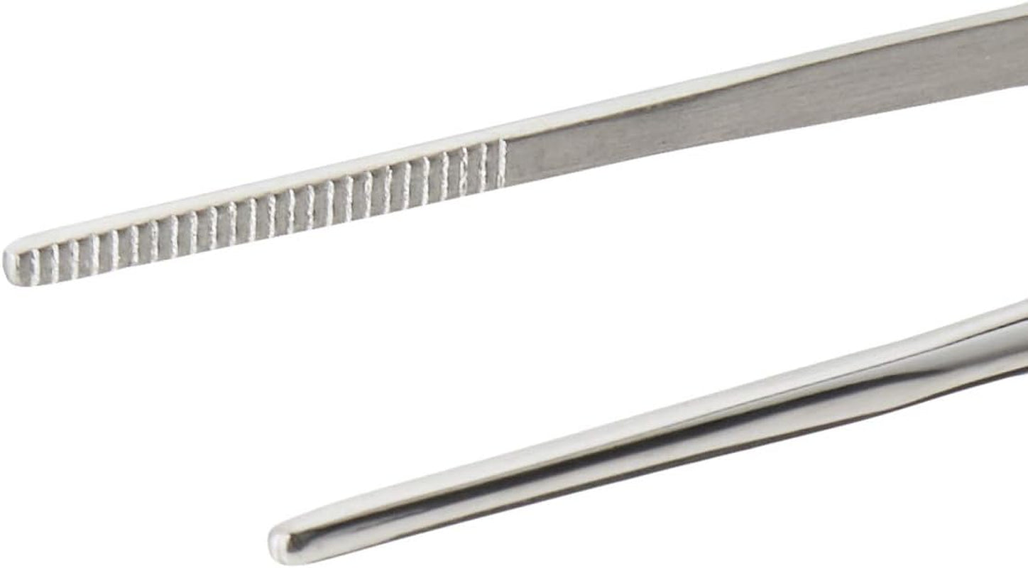 Mercer Culinary 18-8 Stainless Steel Chef Plating Tongs 6.5 Inch Offset Tip