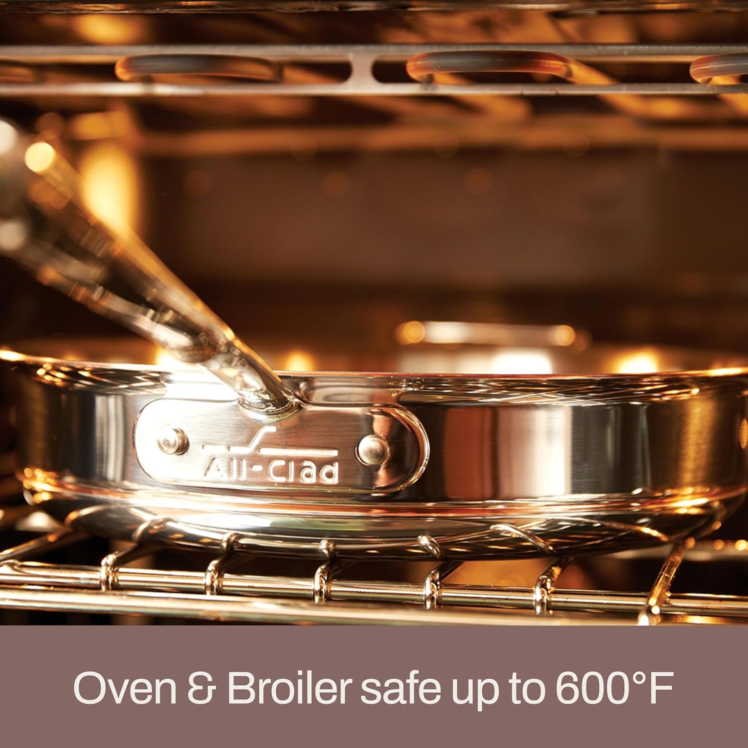 All-Clad Copper Core 5-Ply Stainless Steel Sauté Pan with Steel Lid 5 Quart Induction Oven Broiler Safe 600F Pots and Pans, Cookware Silver