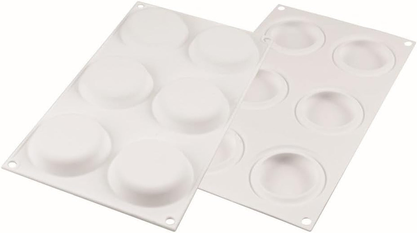 Silikomart "Kit Tarte Ring 80" Silicone Mold with 6 Cavities 2.63 Inch