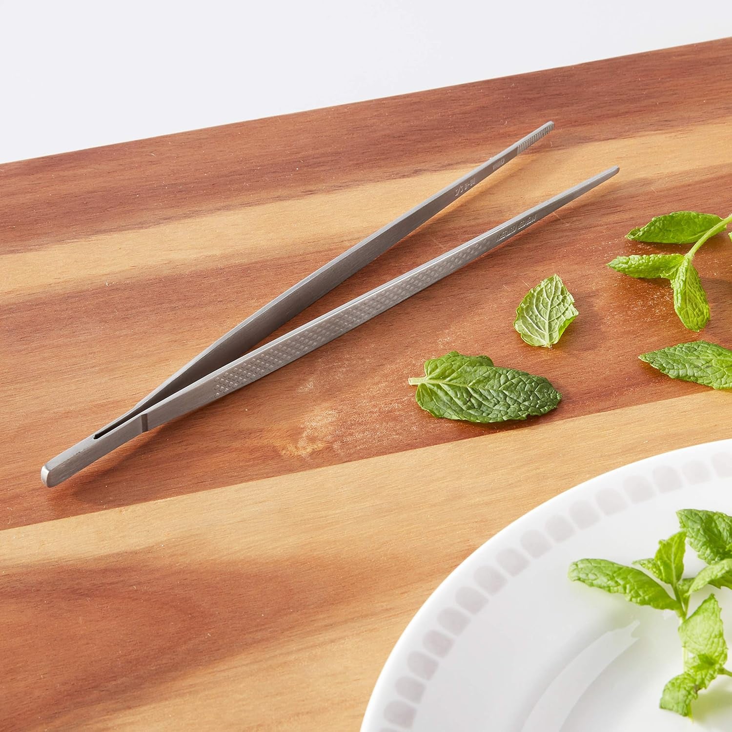 Mercer Culinary 18-8 Stainless Steel Precision Plus Chef Plating Tong,