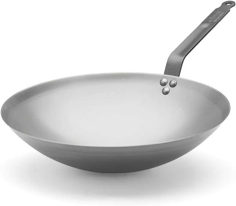 de Buyer Carbone Plus Iron Steel Wok for Induction Hob 5114.35