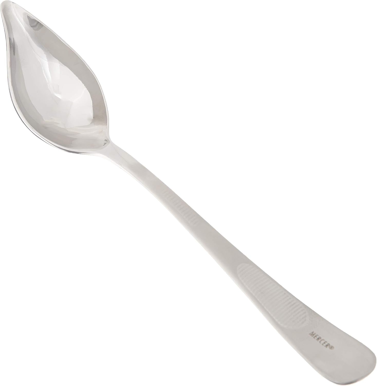 Mercer Culinary 18-8 Stainless Steel Saucier Spoon with Tapered Spout,